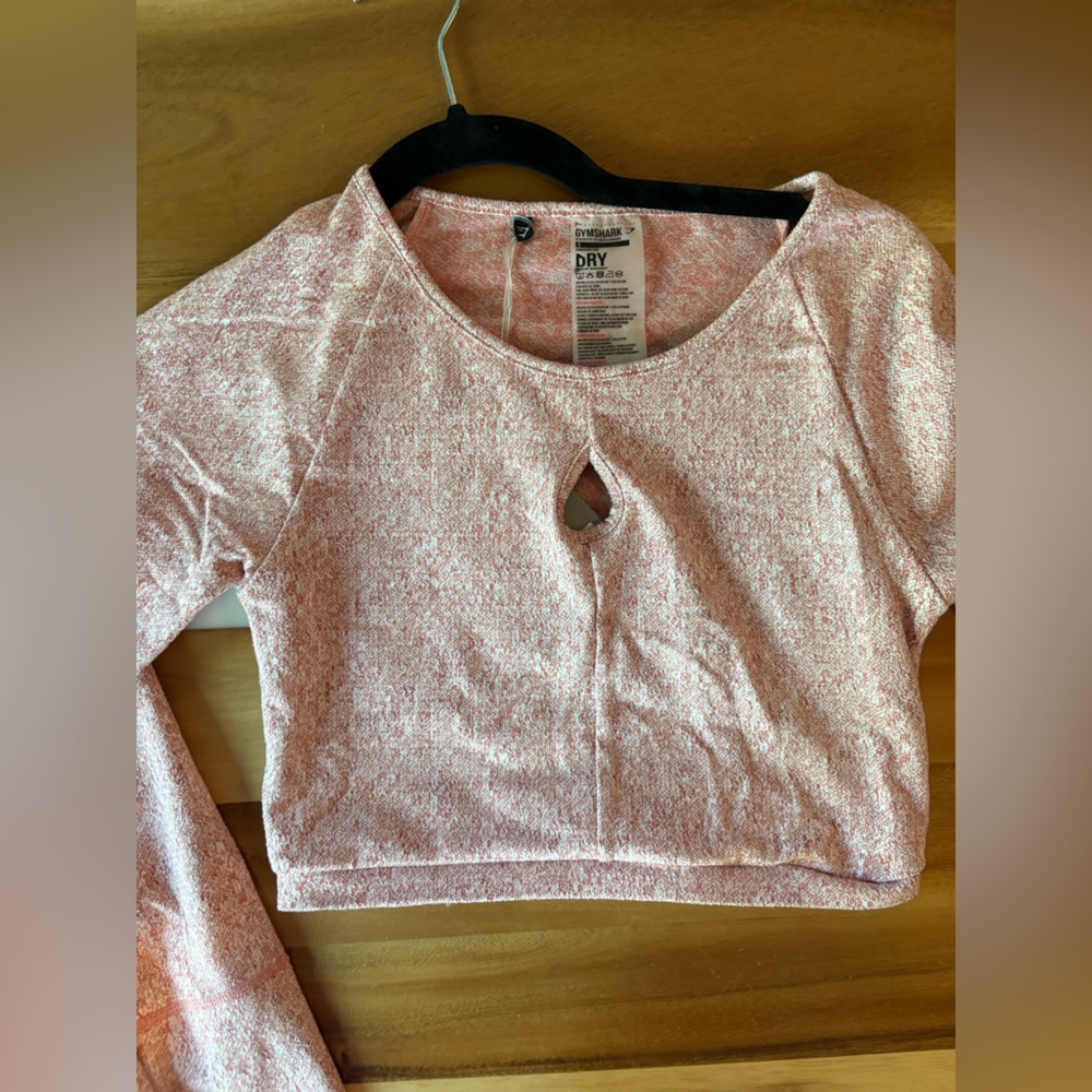 Gymshark Pink Long Sleeve Crop Top and matching Leggings